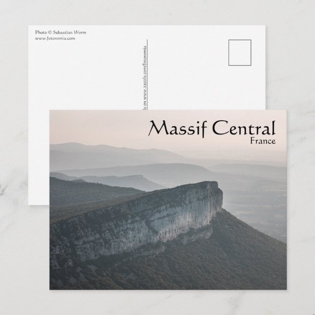 Massif Central France Postcard (Front/Back)