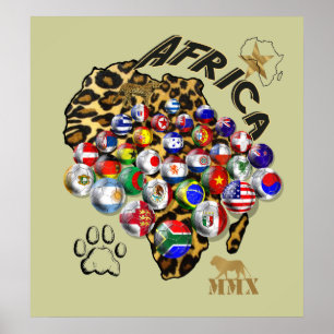 Massive Africa World Cup Soccer football poster