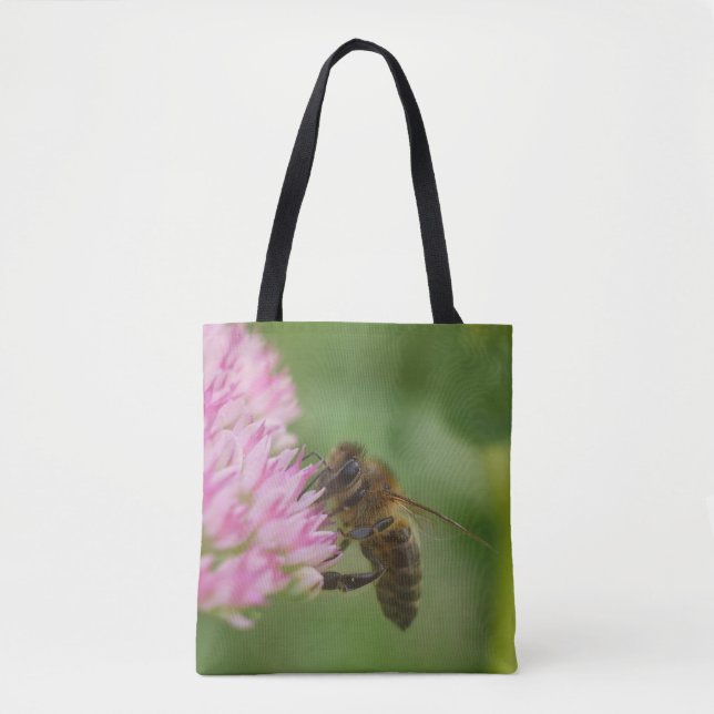 Massive bee,  or maybee(!) other insect, on a bag. tote bag (Front)