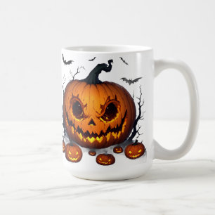 Massive Halloween Pumpkin With Glowing Eyes 👻 Coffee Mug