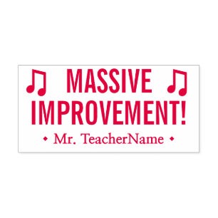 "MASSIVE IMPROVEMENT!" Grading Rubber Stamp