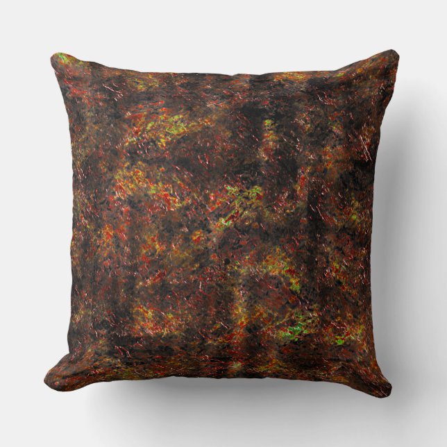 Massive spots and skinned brown on a mint green cushion (Front)
