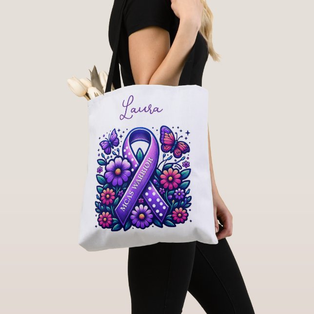 Mast Cell Activation Syndrome MCAS Warrior Tote Bag (Close Up)