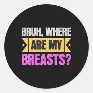 Mastectomy And Breast Reduction Surgery  Classic Round Sticker