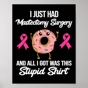 Mastectomy Surgery Meme Fun Breast Cancer Awarenes Poster