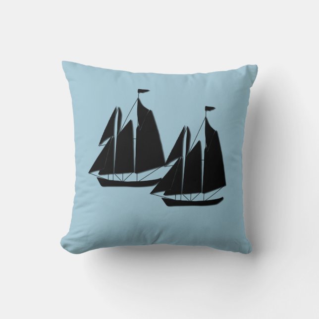 Masted Sailboats Cushion (Front)