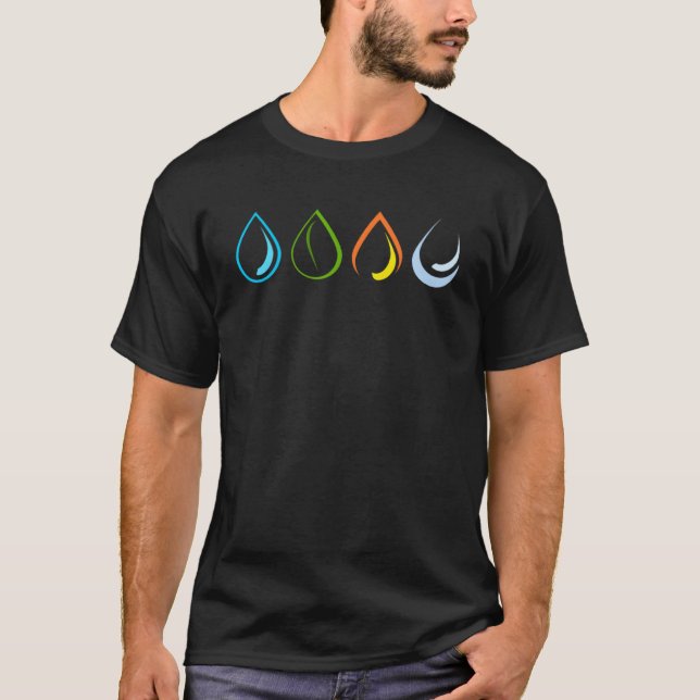 Master All Four Elements In Harmony Water Earth Fi T-Shirt (Front)