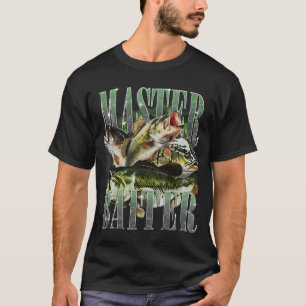 Master Baiter Bass Fishing Fisher Papa Dad Happy F T-Shirt