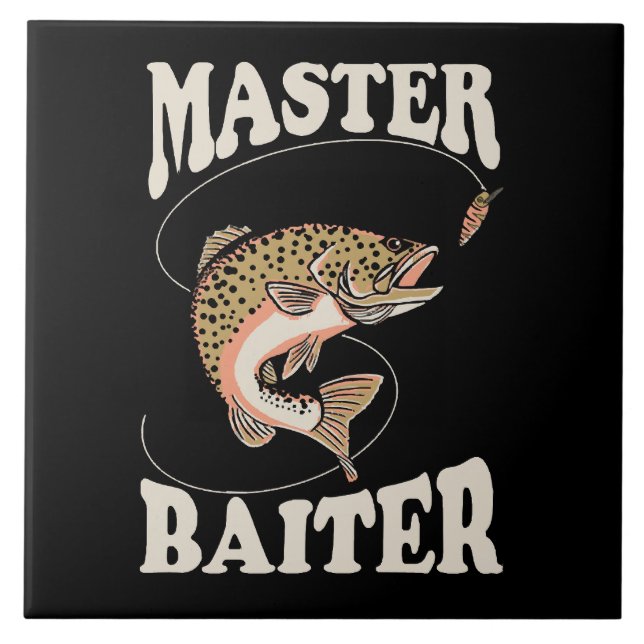 Master Baiter Fishing Ceramic Tile (Front)