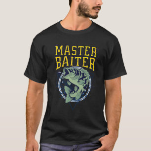 Master Baiter Fishing Fisher Joke Inappropriate T-Shirt