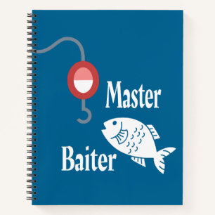 Master Baiter Fishing Funny Novelty Fish Joke Notebook