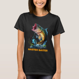 Master Baiter Fly Fisher Funny Fishing Joke Pun Sa T-Shirt