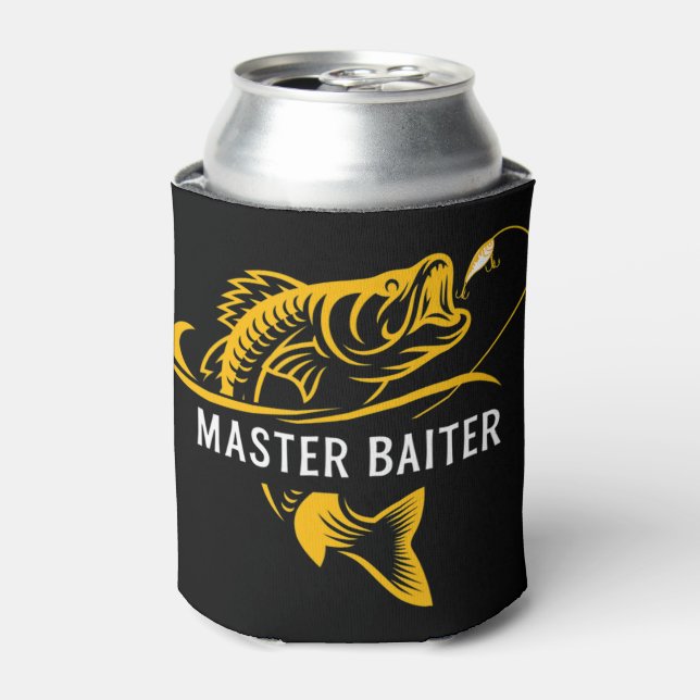 Master Baiter - Funny Fishing T-ShirtLightweight,  Can Cooler (Can Front)