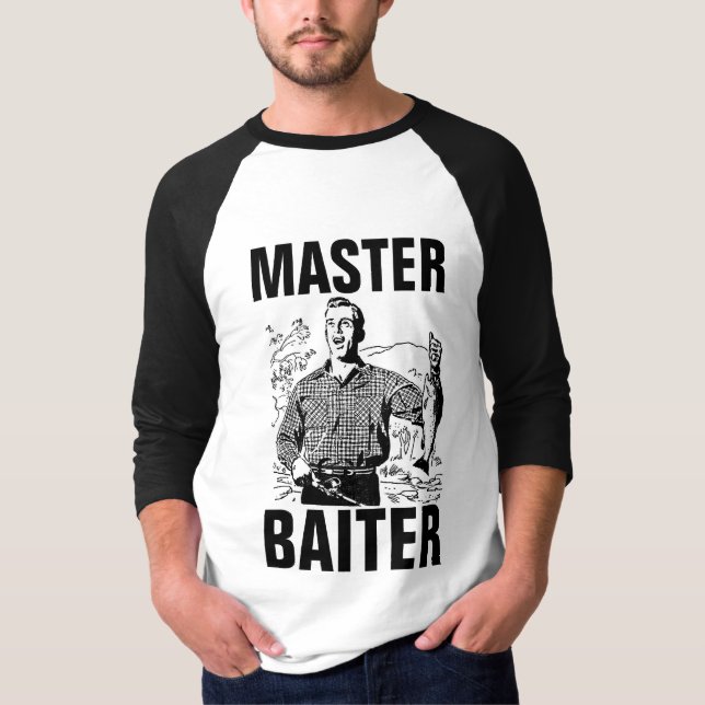 MASTER BAITER, Funny Fishing T-shirts (Front)