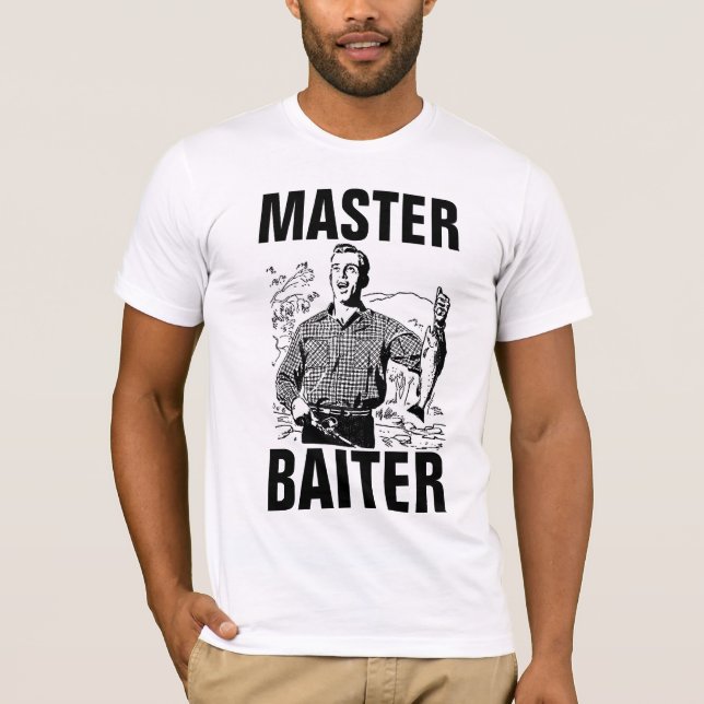 MASTER BAITER, Funny Fishing T-shirts (Front)