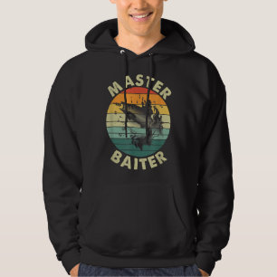 Master Baiter Retro Sunset Fisher Fishy Funny Fish Hoodie
