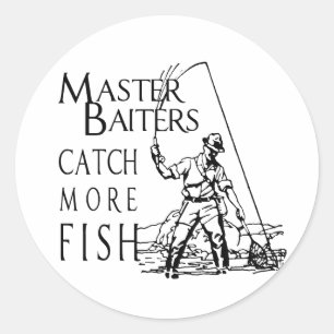 MASTER BAITERS CATCH MORE FISH CLASSIC ROUND STICKER