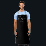 Master baker Black Custom Uncle Name Year Apron<br><div class="desc">Celebrate Your Master Chef: An Apron for Uncle (Name) 🍴 Culinary Talents Celebrated: Every kitchen maestro deserves recognition. For Uncle (Name) who has mastered the art of baking, this apron serves as an emblem of his expertise. 🎨 Monochromatic Elegance: Designed in a sleek black hue with contrasting white typography, this...</div>