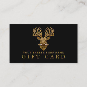 Master Barber Shop Gold Stag Qr Code Gift Card