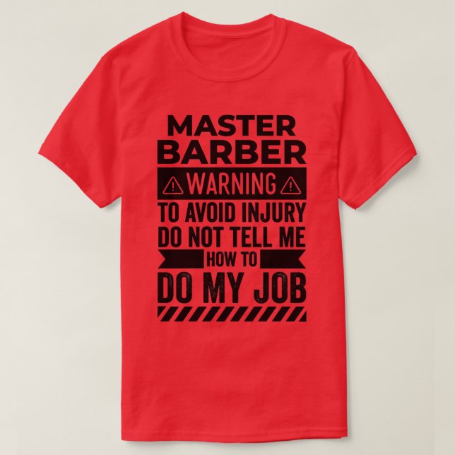 Master Barber Warning Classic TShirt (Design Front)