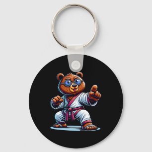 Master Bear Karate Bear Martial Arts Ursus Sensei Key Ring