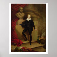 Master Betty as Hamlet before a bust of Shakespear