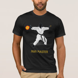 Master black belt, fire ball and calligraphy T-Shirt