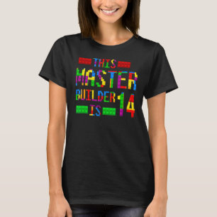 Master Builder 14 Years Old Born 2008 Fourteenth B T-Shirt