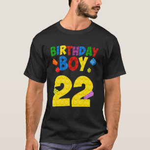Master Builder 22 Birthday Boy 22nd Year Building T-Shirt
