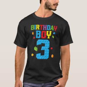 Master Builder 3rd Birthday Boy 3 Three Year Build T-Shirt