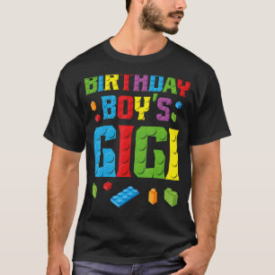 Master Builder Birthday Boy's Gigi Building Bricks T-Shirt