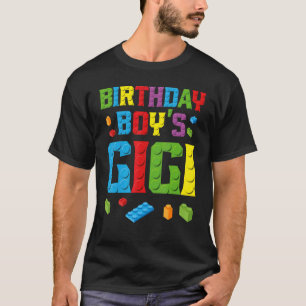 Master Builder Birthday Boy's Gigi Building Bricks T-Shirt