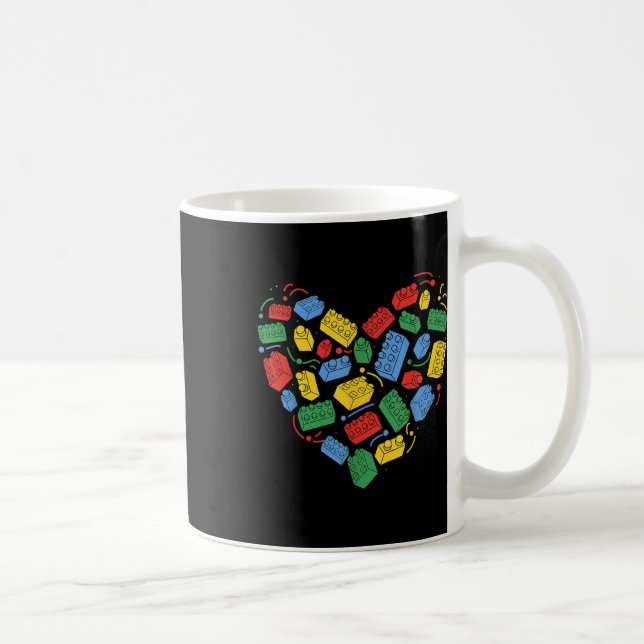 Master Builder Block Brick Building Heart Coffee Mug (Right)