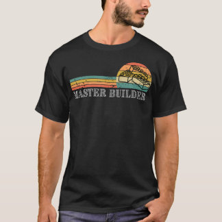 Master Builder - Block Building Kids  Adults Birth T-Shirt