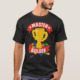 Master Builder Block Building Toy Boy Girl T-Shirt