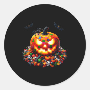 Master Builder Blocks Bricks Building Pumpkin Hall Classic Round Sticker