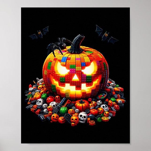 Master Builder Blocks Bricks Building Pumpkin Hall Poster (Front)