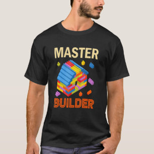 Master Builder Bricks Boys Building Blocks T-Shirt