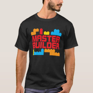 Master Builder Building Blocks Brick Toys Kids Tod T-Shirt
