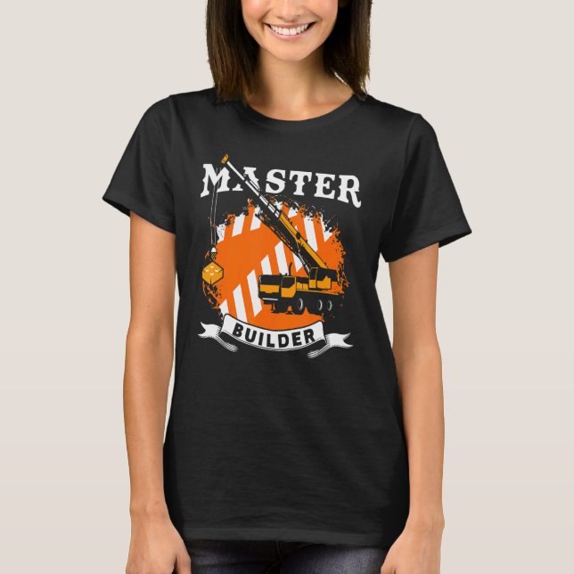 Master Builder Building Blocks Engineer Constructi T-Shirt (Front)