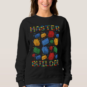 Master Builder Building Blocks For Boys Kids Men Sweatshirt