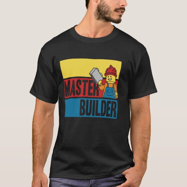 Master Builder Building Blocks  Men Women Youth  3 T-Shirt (Front)