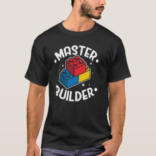 Master Builder Building Blocks Men Women Youth 3 T-Shirt