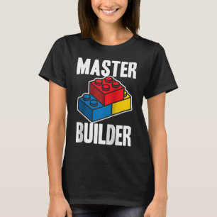 Master Builder Building Blocks  Men Women Youth Ra T-Shirt