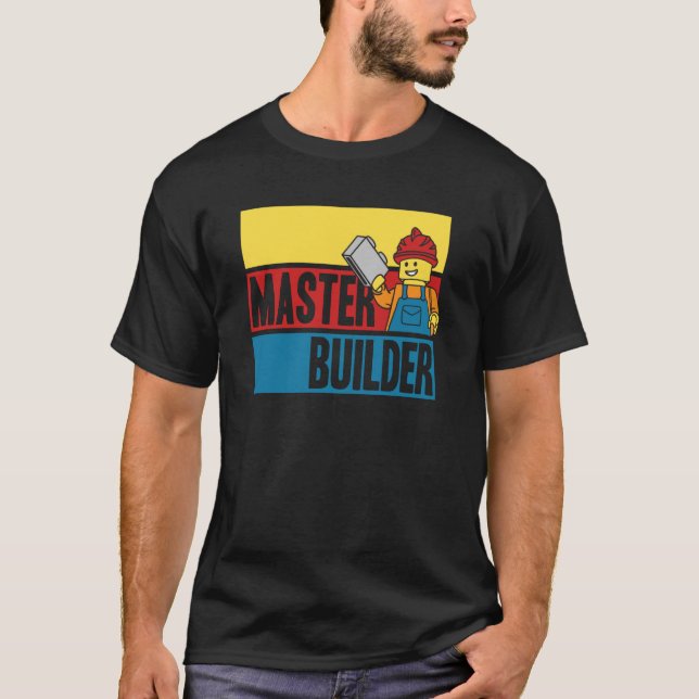 Master Builder Building Blocks Men Women Youth T-Shirt (Front)