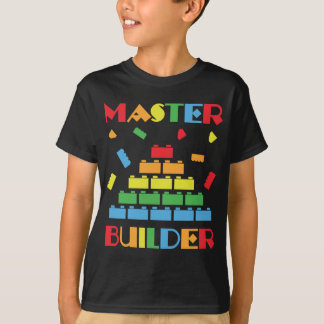 Master builder building blocks toy funny children T-Shirt