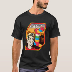 Master Builder Construction Building Blocks Bricks T-Shirt