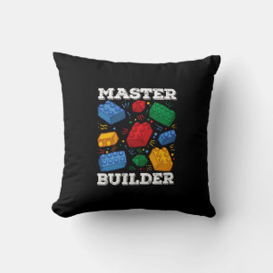 Master Builder Cute Block Building Kids Toys Brick Cushion