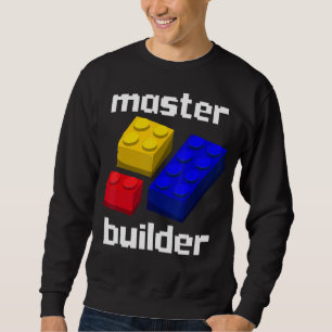 Master Builder Cute Block Building Kids Toys Brick Sweatshirt