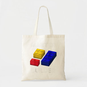 Master Builder Cute Block Building Kids Toys Brick Tote Bag